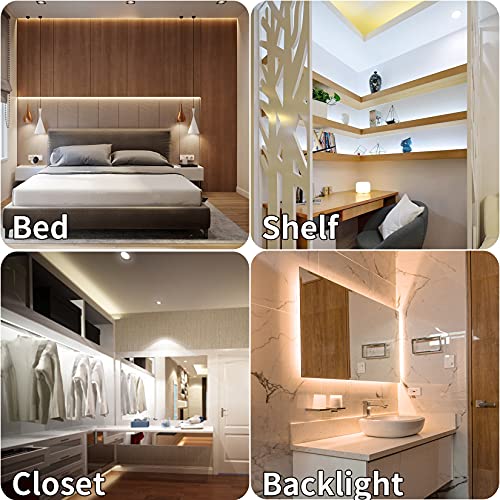 WOBANE White Under Cabinet Lights,8 PCS 20inch LED Strip Light with Remote - color: White