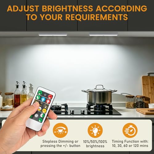 Racokky Under Cabinet Lighting with Remote, Motion Activated Closet Light