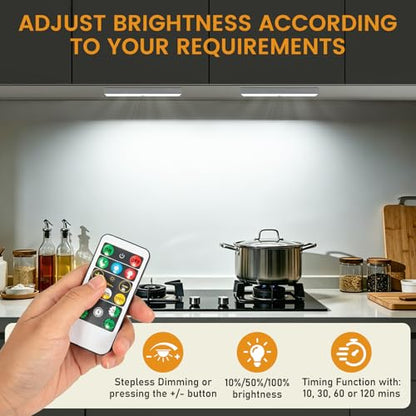 Racokky Under Cabinet Lighting with Remote, Motion Activated Closet Light