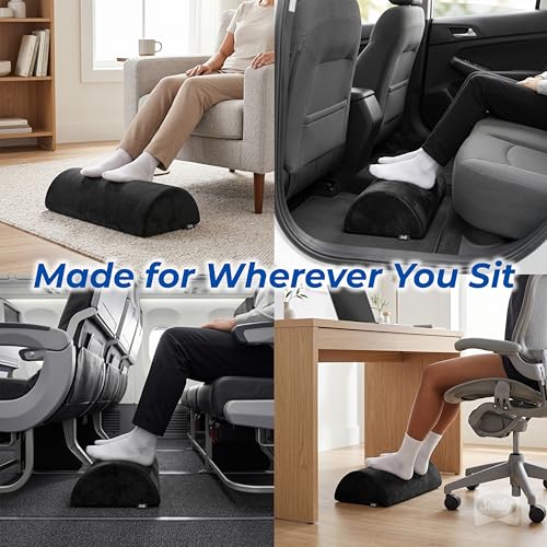 Sealy Foot Rest for Under Desk at Work – Ergonomic Foot-Stool, Foot-Rest for Couch – Versatile Footrest Underdesk for Office & Home, Small Foot-Rest for Chair, Heated Footrest Under Desk