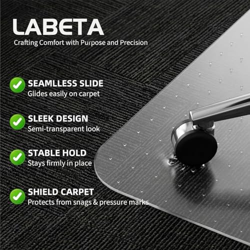 Office Chair Mat for Low-Pile Carpet 30" x 48", Compact Carpet Protector - size: 30" x 48" (for low-pile carpet)