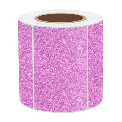 3x2 Inch Holographic Thermal Labels, Glitter Pink Thermal Sticker Labels, Waterproof Thermal Printer Stickers for Price, Barcode, Name, Custom Logo Design, 200 Pcs/Roll - color: Holographic Pink, size: 2*3 inch/1 roll