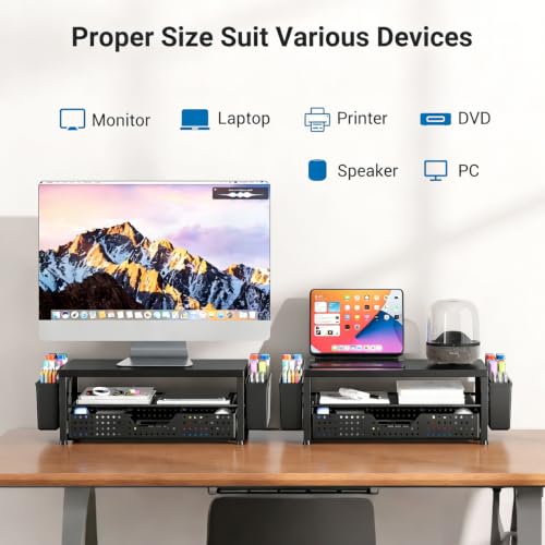 Laptop Stand for Desk, Monitor Stand Riser for Home, Office, Black - color: Black-Regular
