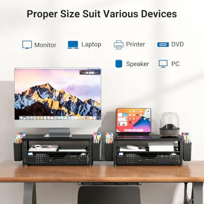 Laptop Stand for Desk, Monitor Stand Riser for Home, Office, Black - color: Black-Regular