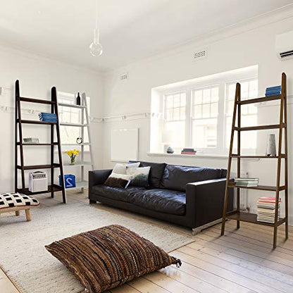 Casual Home 5-Shelf Ladder Bookcase, Espresso (New) - color: Espresso (New), size: 24.75"W, style: Ladder Bookcase