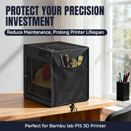 Oxford Fabric Dust Cover for Bambu Lab P1S/P1P/P2S 3D Printer,Black - size: for P1S/P1P/P2S