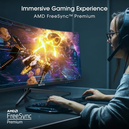 Sceptre Prime Curved 30-inch Gaming Monitor 200+Hz FreeSync Build-in Speakers 2560 x 1080p HDMI DP Machine Black 2026 (C305B-200UN Series) - style: 2025 30" 200Hz+