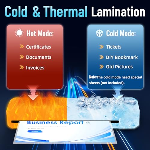 13 Inch Laminator Machine with 50 Laminating Sheets, Cold & Thermal | Built-in Paper Cutter & Corner Rounder, Fast Warm-Up No Jam A3 Laminator for Home School Office