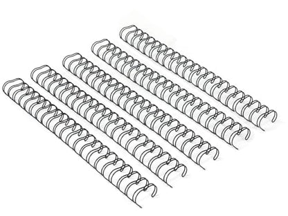 Rayson WR21143BK Wire Binding Spines, 2:1 Pitch Double Loop Binding Wires 9/16 Inch, 21-Loop Wire Ring Pack of 100 with Black - size: 9/16"
