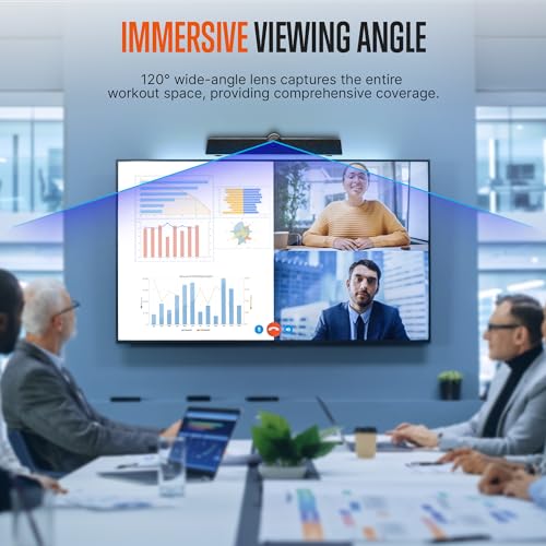 SQUATZ Ultra HD 4K Video Conferencing System with 5X Zoom, Wide-Angle Lens, Echo Cancellation, 8m Voice Pickup, 120° FOV - Perfect for Small Conference Rooms, Home Offices, and Remote Work