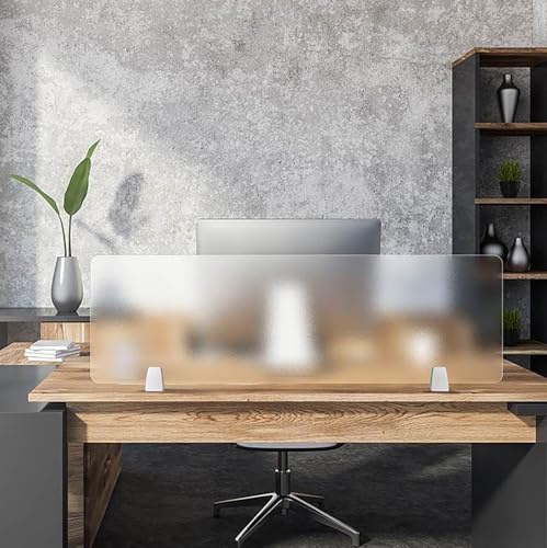 Acrylic Desk Dividers - Removable Clamp-on Privacy Partition Panel for Workstation, Library, School - Free Standing Portable Table Screen - size: 120*30cm