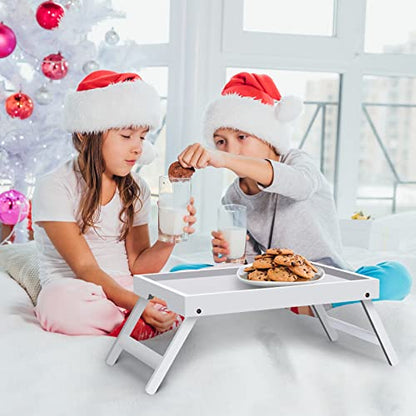 Artmeer FSC 100% Bamboo Bed Tray with Folding Legs, X-Large, White | X-large FSC 100% bamboo bed tray with folding legs, handles and extra legroom for meals, laptops and reading. - color: White, size: X-Large