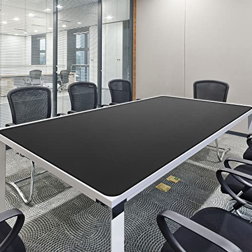 CENNBIE 78.7" x 39.4" Leather Desk Mat, Extra Large Desk Pad for Full Desk - color: Black, size: 39.4" x 78.7"