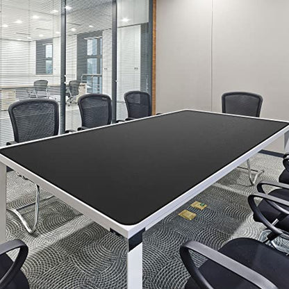 CENNBIE 78.7" x 39.4" Leather Desk Mat, Extra Large Desk Pad for Full Desk - color: Black, size: 39.4" x 78.7"