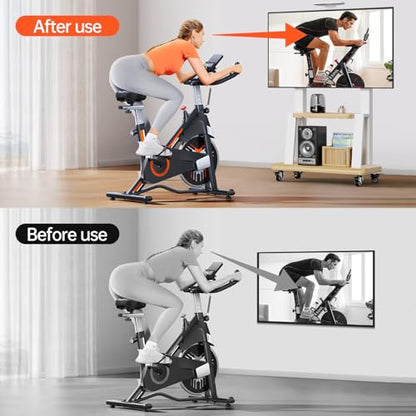 Mobile TV Stand on Wheels for 32-75 Inch TVs | With Top Projector tray& 2-Tier Storage Height Adjustable Heavy-Duty Holds up to 180lbs,Max VESA 600 * 400mm - color: White
