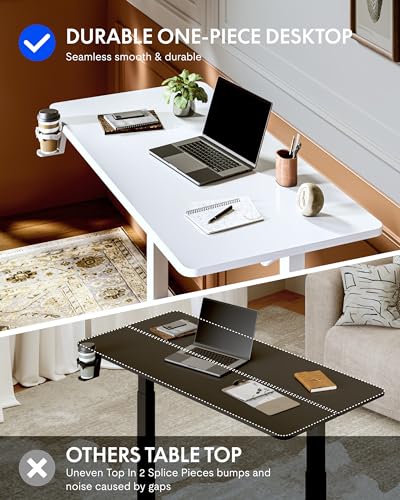 FLEXISPOT H7 Plus Mobile Standing Desk, Pneumatic Adjustable,One-Piece 48" - color: White, size: 48"