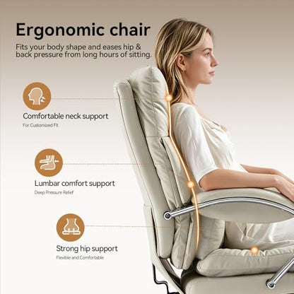 LEAGOO LE Office Chair with Footrest, Reclining Desk Chair for Home Office