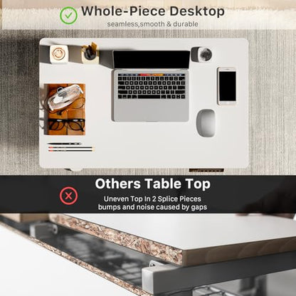 JOY worker Tiny Electric Standing Desk, 31.5" Whole Piece Height Adjustable - color: White, size: 31.5" * 20"