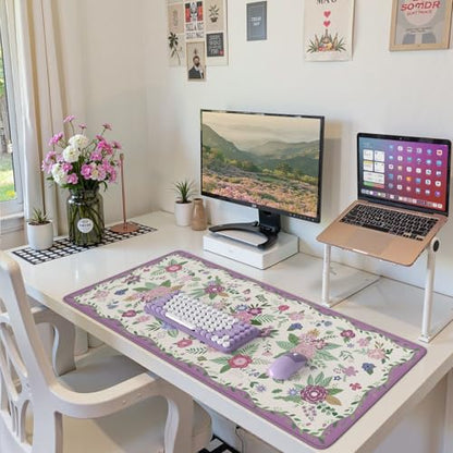 HAOCOO Purple Cloud Desk Pad, 35.4" x 15.7" Desktop Matt for Home Desk - color: D-purple, size: 35.4" x 15.7"