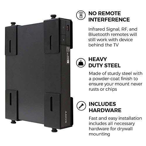 HumanCentric Adjustable Device Wall Mount, Cable Box & Modem Bracket | Adjustable Wall Adapter for Small, Wide & Narrow Devices, Cable Boxes, Modems, DVD Players, Mount on Wall Behind TV - size: Medium & Large