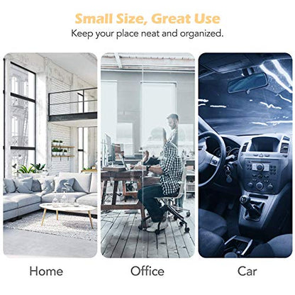AGPTEK Flat Ethernet Cable Clips, 100 PCS Adhesive Wire Clips, White - color: White, size: 100 PCS
