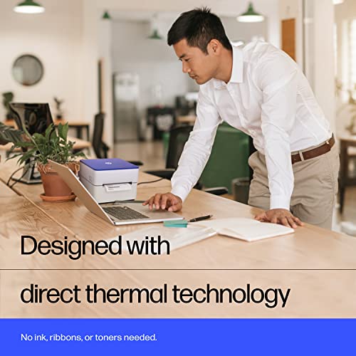 HP Shipping Label Printer, 4x6 Commercial Grade Direct Thermal, Compact & Easy-to-use, High-Speed 203 DPI, Barcode Printer, Compatible with Amazon, UPS, Shopify, Etsy, Ebay, ShipStation & More - style: Label Printer