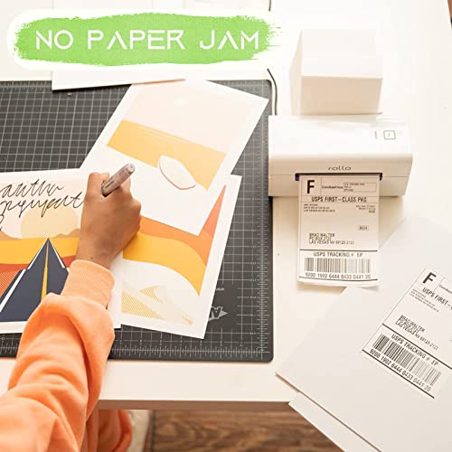 MFLABEL 4x6 Direct Thermal Labels (8000 Labels) 4" x 6" Perforated Shipping Labels Compatible with Zebra Printers Fanfold Thermal Label Stickers for Shipping Packages - 4 Stacks White Labels - size: 2000 Labels/Stacks White
