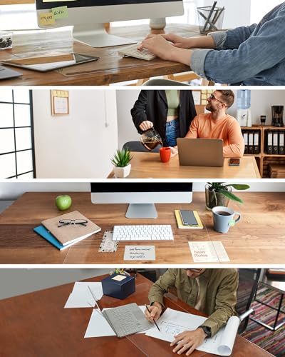 Oterri Clear Writing Desk Pad, 12’’x36” Heat Resistant Waterproof PVC Round Edge Durable Desk Protect Mat, Anti-Static Writing Mat Table Protector - size: 36" x 12"