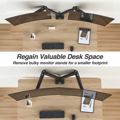 AVLT Dual Monitor Arm Desk Mount for 13-43" Screens, Heavy Duty - Black | Supports flat/curved/ultrawide screens up to 44 lbs each. Smooth gas spring, USB 3.0/AUX, 4 VESA sizes and cable management - color: Black-Mount