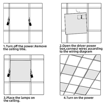 4 Pack 2x2 LED Flat Panel Lights for Drop Ceiling 45W, 5800LM - size: 4pack--2X2FT