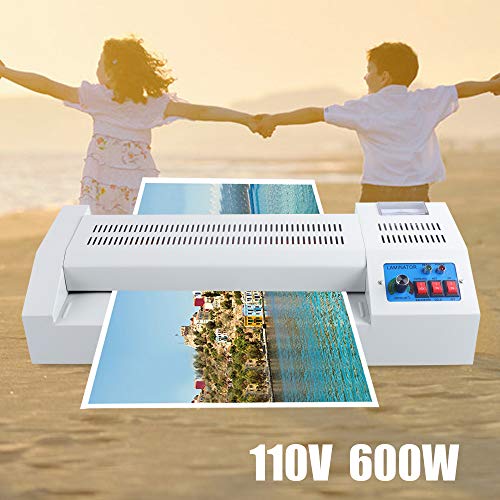 Thermal Hot Cold Film Laminating Laminator Machine 600W A3 A4 Rollers System Paper Photo Laminator Max. 13"" Laminator Machine for A3/A4 for Office, Home, School