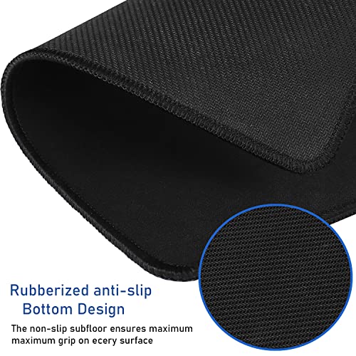 Large Extended Gaming Mouse Pad with Stitched Edges (31.5X15.7In) Mousepad - color: Black, size: 31.5L x 15.7W inches
