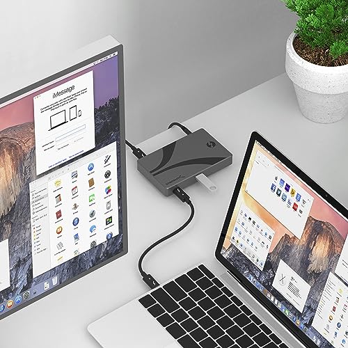 SABRENT Thunderbolt 4 Hub, 60W Charging, 3X TB4 + USB-A (HB-TBT4) | Dual 4K@60Hz or 8K@60Hz; certified TB4 cable; USB-C dock; macOS & Windows - style: Thunderbolt 4 Hub – 60W Charging