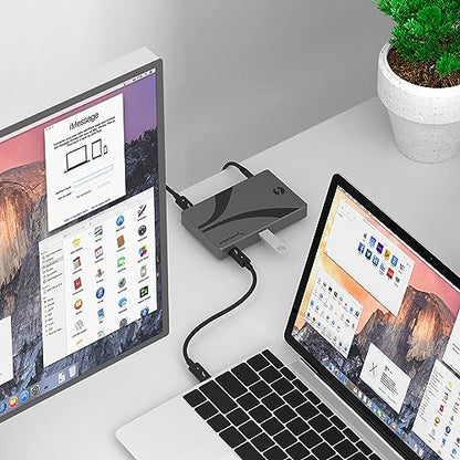 SABRENT Thunderbolt 4 Hub, 60W Charging, 3X TB4 + USB-A (HB-TBT4) | Dual 4K@60Hz or 8K@60Hz; certified TB4 cable; USB-C dock; macOS & Windows - style: Thunderbolt 4 Hub – 60W Charging