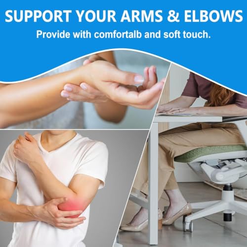 Arm Pads Caps Replacement Compatible with Haworth Zody Office Chair, 1 Pair | Black Chair Armrest Pads with Soft Polyurethane Surface for Daily Comfort; Easy Screw-On Installation, Screws Not Included