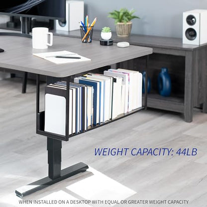 VIVO Black Under Desk 30 x 7 in Storage Shelf, DESK-SHELF30-UB