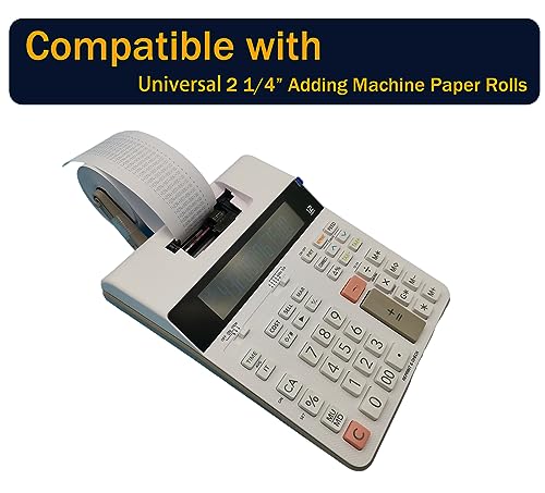 2 1/4 in x 150 ft Calculator Paper Rolls 2 1/4 Adding Machine Tape Paper Rolls, for HR-10RC, HR-170RC, HR-200RC, EL-1197PIII, EL-1801V, P23-DHV-3, CP-90A, MP11DX-2, 1280-2, 53 GSM, 10 Rolls