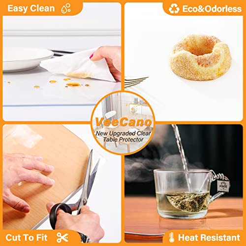 30 Inch Round Clear Plastic Table Protector 1.5mm Thick Clear Plastic Tablecloth Wipeable Water Resistant Tabletop Cover PVC Vinyl Circle Furniture Cover Coffee Dining Tabletop Protective Pad - color: Round New Clear 1.5mm, size: 30" x 30"