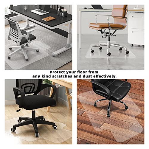 BesWin Office Chair Mat for Hardwood Floor, 36"x48" - size: 36" X 48" Rectangle with Lip (for Hard Floors)