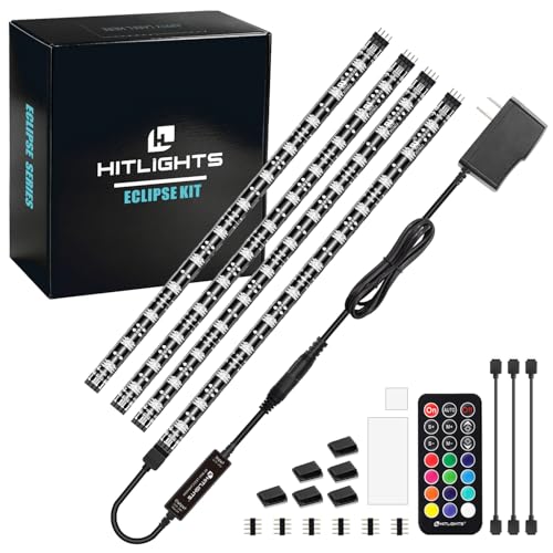 HitLights Waterproof LED Strip Lights Kit, RGB Color Changing Pre-Cut 4FT - size: 4 X 1.0FT (4FT) - IP65 Waterproof