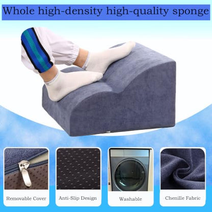 Foot Rest for Under Desk at Work.Multifunctional 3-Tier Foot Stool - color: Light Blue