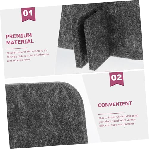 Desktop Privacy Panel Felt Desk Divider for Classroom Office Use Black Grey Portable Noise Reducing Partition Baffle for Student Testing Workspaces