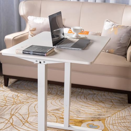 Standing Desk Adjustable Height Manual Crank, 80x60cm Home Office Computer Desk with Whole-Piece Desktop Board, 70-113cm Rising Desk