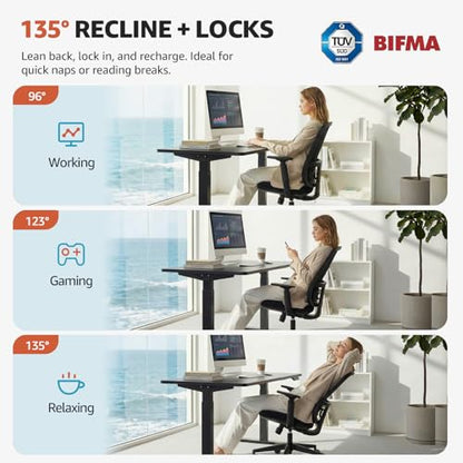 ErgoSift M1 Ergonomic Office Chair with 3.1-Inch Adjustable Seat Depth