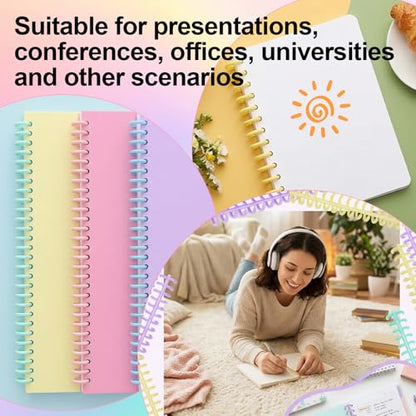 20 PCS Comb Binding Spines 1/2" Diameter 30 Ring Plastic Binder Combs and Spiral Binding Coils, Spiral Coils for Student Teacher Business Document File Notebook File Making (Colorful)