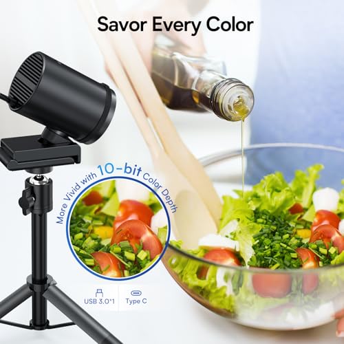 EMEET SmartCam S800-4K Webcam with Tripod for Streaming, Sony 1/2'' Sensor - style: S800 1/2" Sensor with Tripod