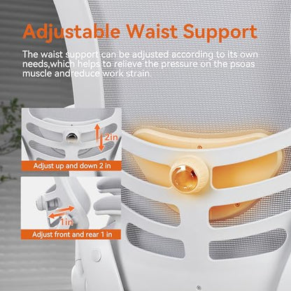 BOLISS Ergonomic Drafting Chair High Back for Standing Desk-Grey - color: Grey Frame Grey Mesh, style: Extended Height