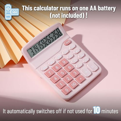 Mr. Pen- Calculator, Pink, Calculators Large Display | Standard Function Calculator, 12-Digit, Calculators Desktop, Office Calculator, Desktop Calculator