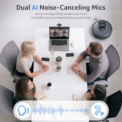 Acer A640 4K Webcam with AI Noise Canceling Mic for Streaming Meetings | Sony 1/2.8" Sensor, PDAF Autofocus, 2K 1080P/60fps, A to C Adapter, Computer Camera for switch 2 Camera Teams Zoom Facetime - color: Light Black