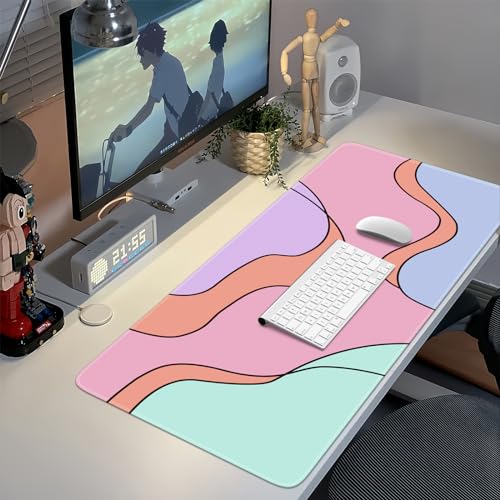 iCasso Desk Mat,XXL Large Mouse Pad for Desk,Colour Topographic - color: Colour Topographic